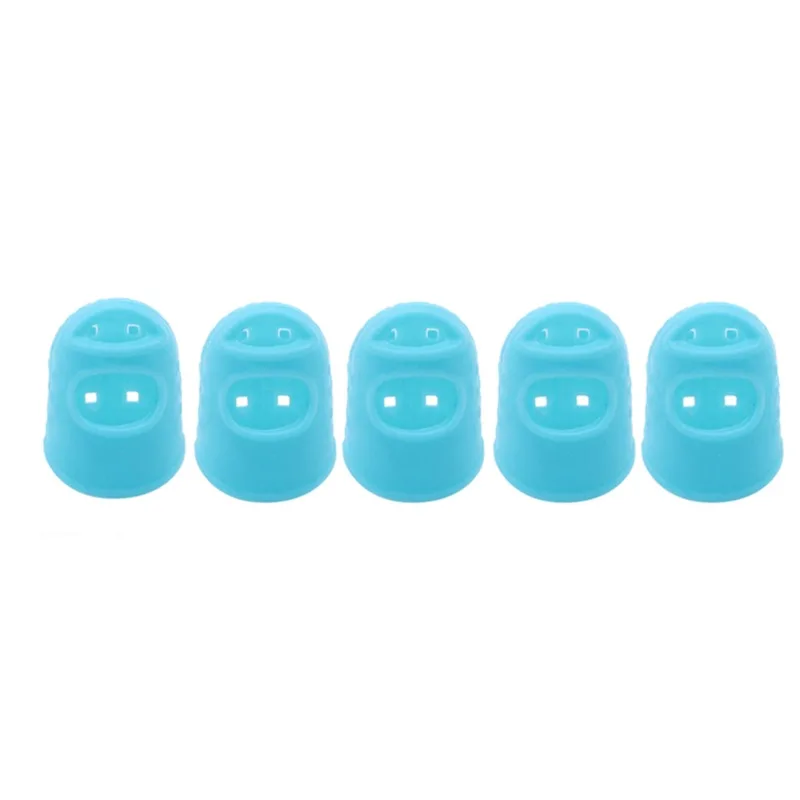 15Pcs Silicone Finger sleeve Slip Anti-scalding Needle Flip Book Money Playing Piano Thimble Tip Hollowed Out Breathable Freely