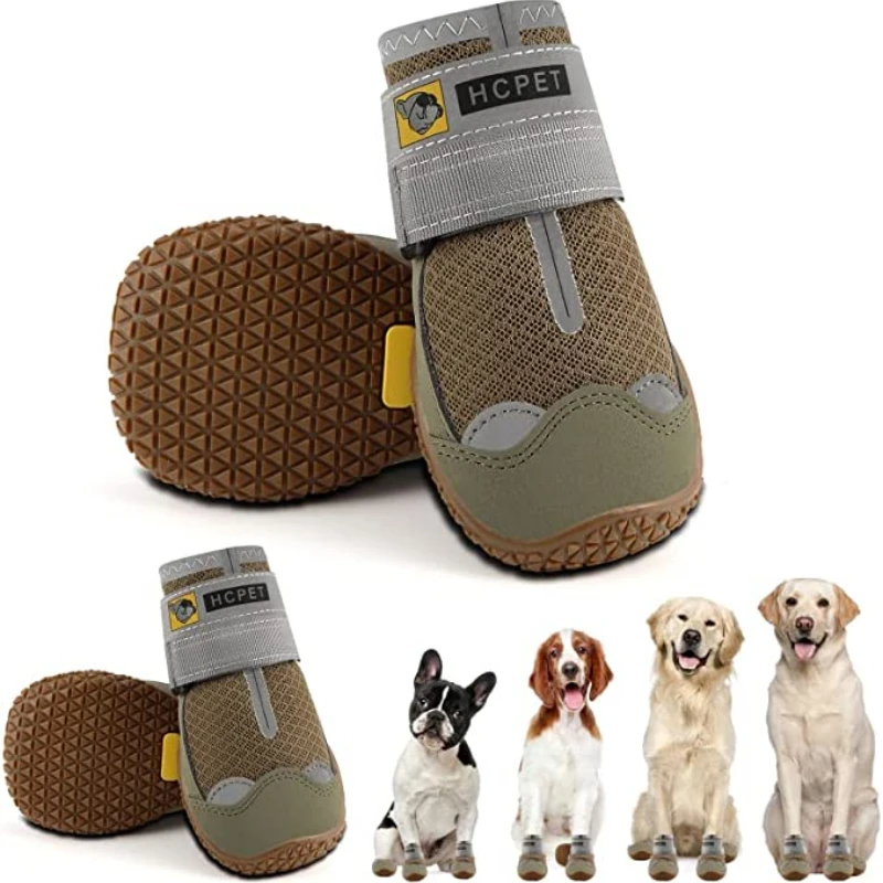 DogShoes4PcsSetDogShoesforLargeDogsBreathableProfessionalOutdoorAntiSlipDurable