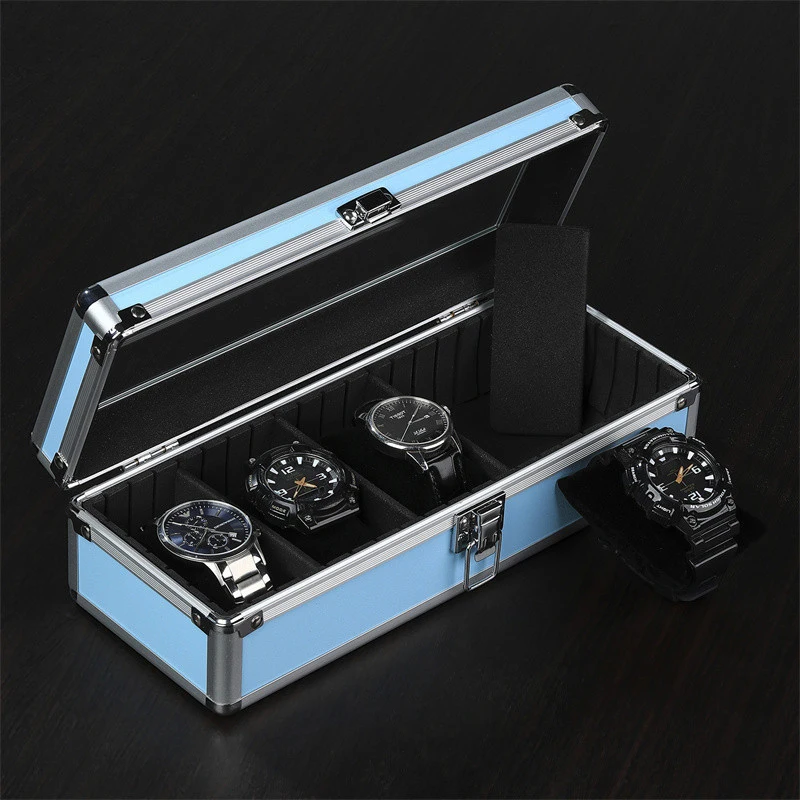 Aluminum Watch Display Case with 1/3/5 Slots, Portable Suitcase Organizer for Men &... - SKU WDC01721 - UGI Packaging