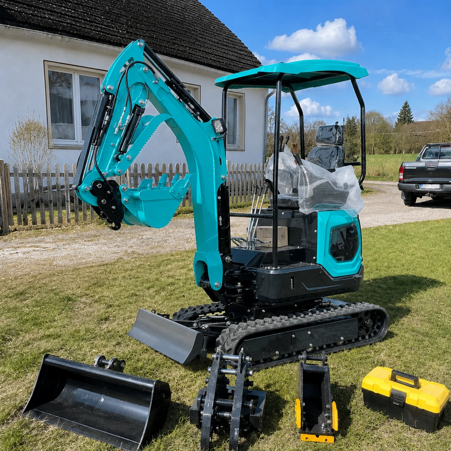 Fabrik liefert kundenspezifischen Minibagger mit Kubota-Motor, 1,8 Tonnen hydraulischer Raupenbagger, Euro 5 EPA für Garten-, Bauernhof- und Baugewerbe.