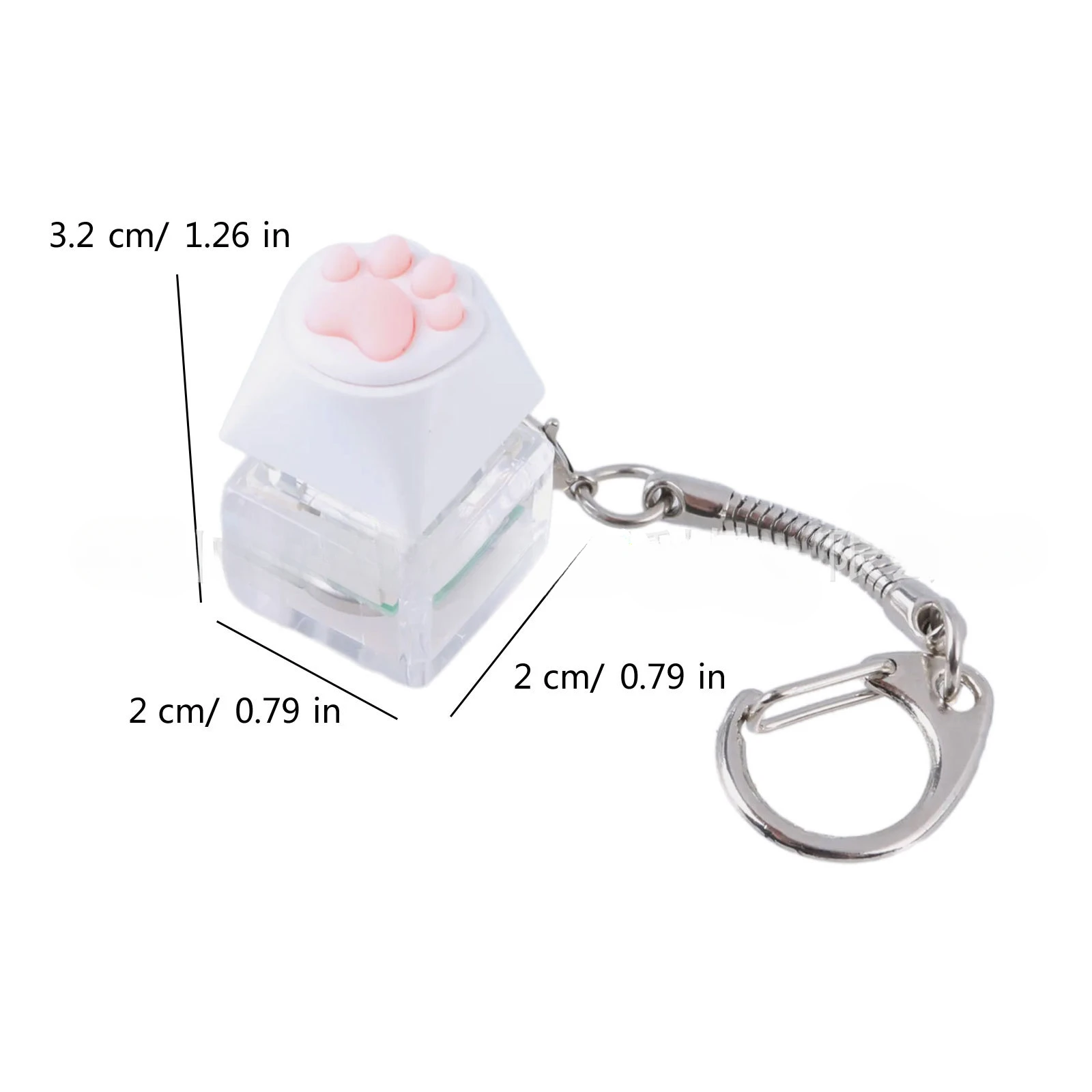키보드 키 체인 Fidget 장난감 고양이의 발 Keycap Fidget Clicker 열쇠 고리 감압 장난감 귀여운 고양이의 발 스트레스 릴리프 선물