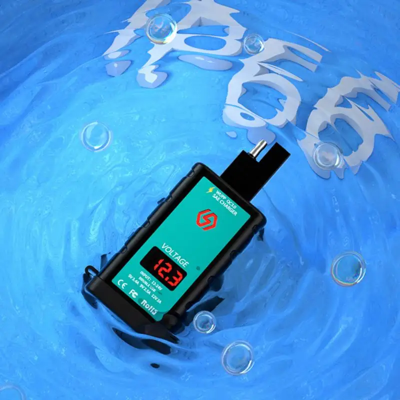 

12V USB Motorcycle Charger Quick Charger Waterproof Switch With Voltmeter SAE Plug To USB Type-C Socket Moto Accessories