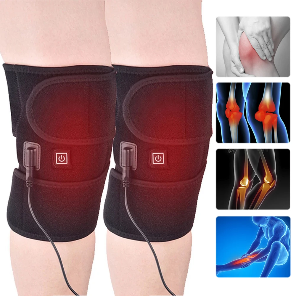 ElectricHeatingKneePadsRelieveArthritisSupportBraceOldColdLeg