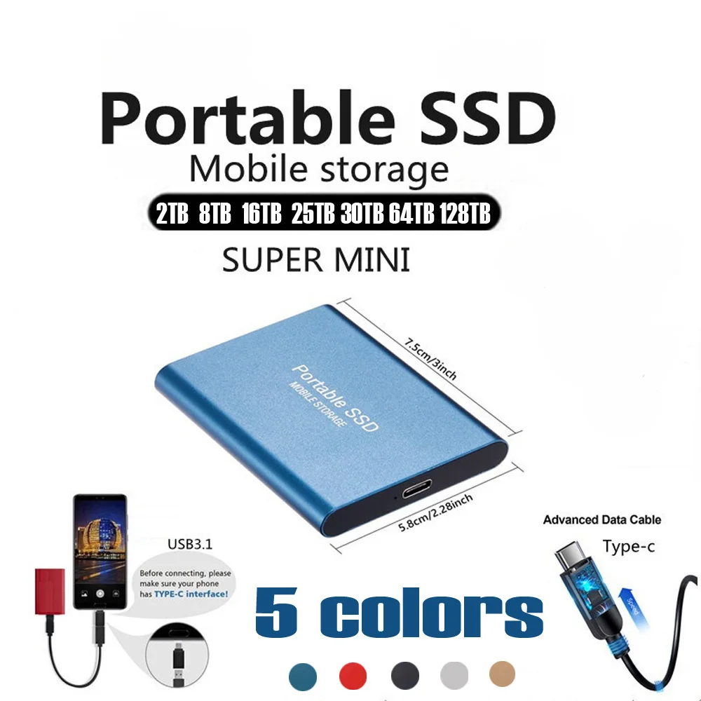 （新品）SSD モバイルソリッドステートドライブ ミニポータブル 2TB 外付け