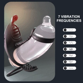 Vibrating Penis Ring Couple Vibrator Clit Sucker Stimulator 7 Modes G-spot Massage Cock Ring Sex Toy for Man with Remote Control 2