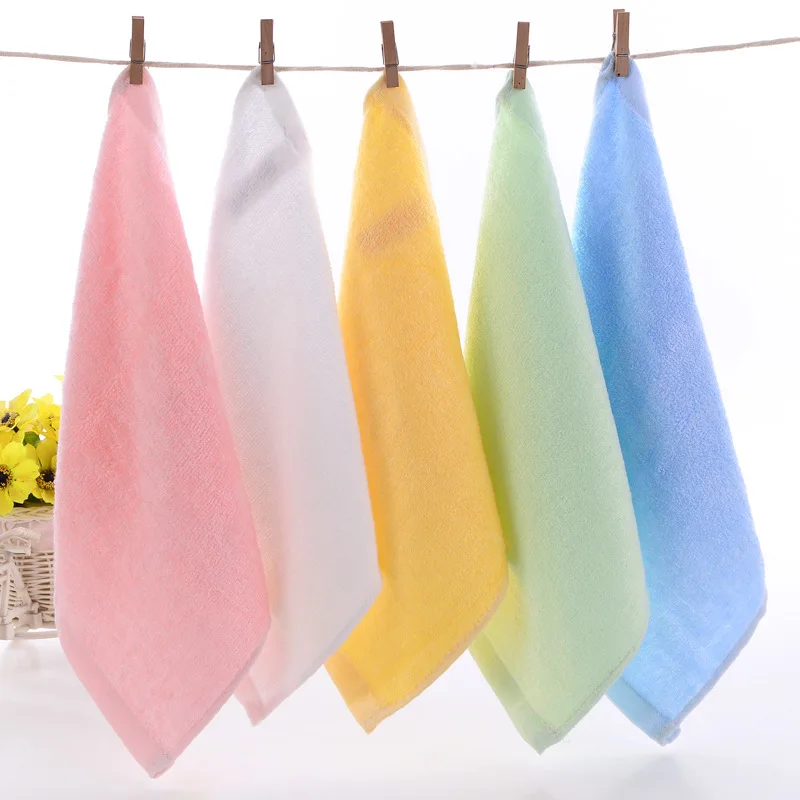 5pcs 25*25cm Baby Bath Washcloths Rayon from Bamboo Towels Travel Bathing Kits