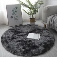 1pc Plush Round Carpet Modern Living Room Decoration Tie-dye Gradient Color Anti-Skid Mat Children Bedside Floor Rug Home Decor - Image 6
