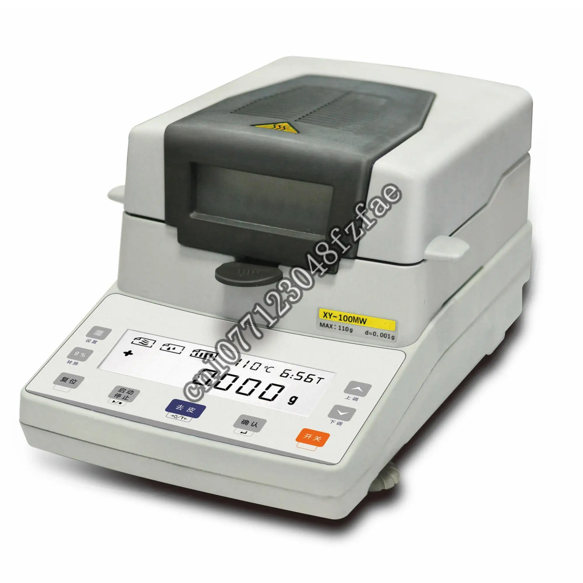 

Halogen Moisture Analyzer XY-105MW Max weight 110g 0.005g Readability