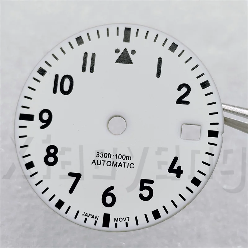 Pilot Style Watch Dial and Hand Sets with C3 Green Luminous – Available in Black, Blue, Green, and White