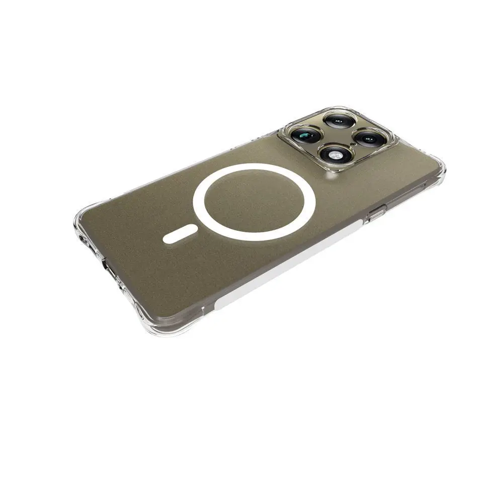 Magnetic Transparent Silicone Phone Case with Wireless Charging Support