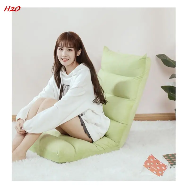 Seven Grids Adjustable Lazy Sofa Chair Tatami Folding Floor Chair Gaming Padded Lounger Soft Recliner Cushion With Back Support sofa chair