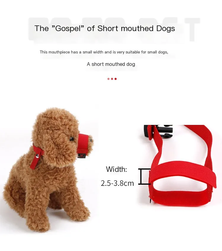 Pet Muzzle Dog Muzzle For Short-snouted Breathable Mask 2