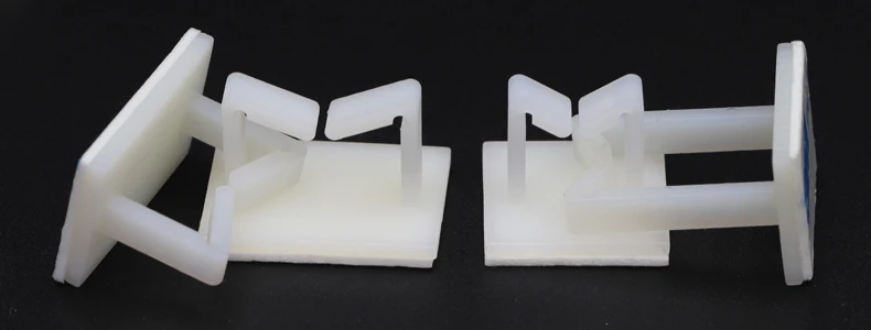 Description Picture 2 of itemWT-1 WT-2 WT-3 WT-4 WT-1216 White Nylon Plastic Table Computer Wire Cable Holder Self-Adhesive Fixed Seat Tie Mount Clamp Clip