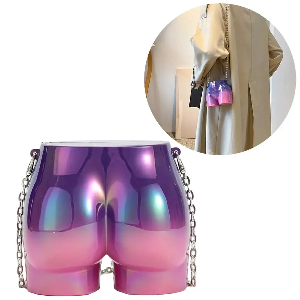 Women Evening Clutch Handbags Acrylic Butt Shape Mini Novelty Purse Chain Strap Unique Shoulder Bag Stylish Ladies Bag 5