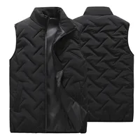 Thickened cotton Vest men's Windproof cold proof vest Autumn winter Feather vest Keep warm shoulder Thickened outerwear Running 1