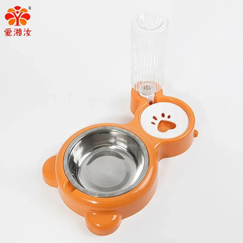 

Double Automatic Drinking Water Food Bowl for Pet, Cat and Dog Basin, Anti Knockover Rice Bowl, Pet Supplies