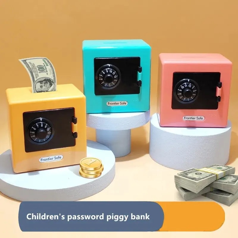 Money Saving Box Mini Bank Retro Atm Rotating Password Cash Coins Saving Box Bank Safe Automatic Deposit Banknote