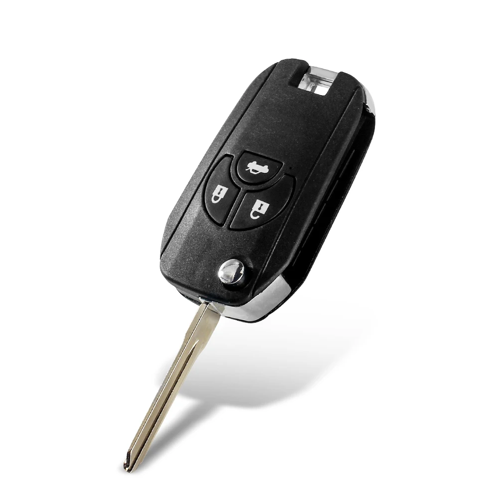 KEYYOU 수정 버전 닛산 Sylphy Cube Juke Rogue Micra Qashqai Altima Maxima Sentra Versa 용 접이식 자동차 키 케이스