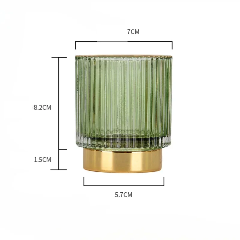 Gold Margin Thickened Glass Storage Bucket Pen Holder Cup Jewelry Storage Box Makeup Brush Organizer Pens Holder Flower Box For storage box makeup organizer jewelry box pen holder makeup storage box cosmetic storage box jewelry organizer