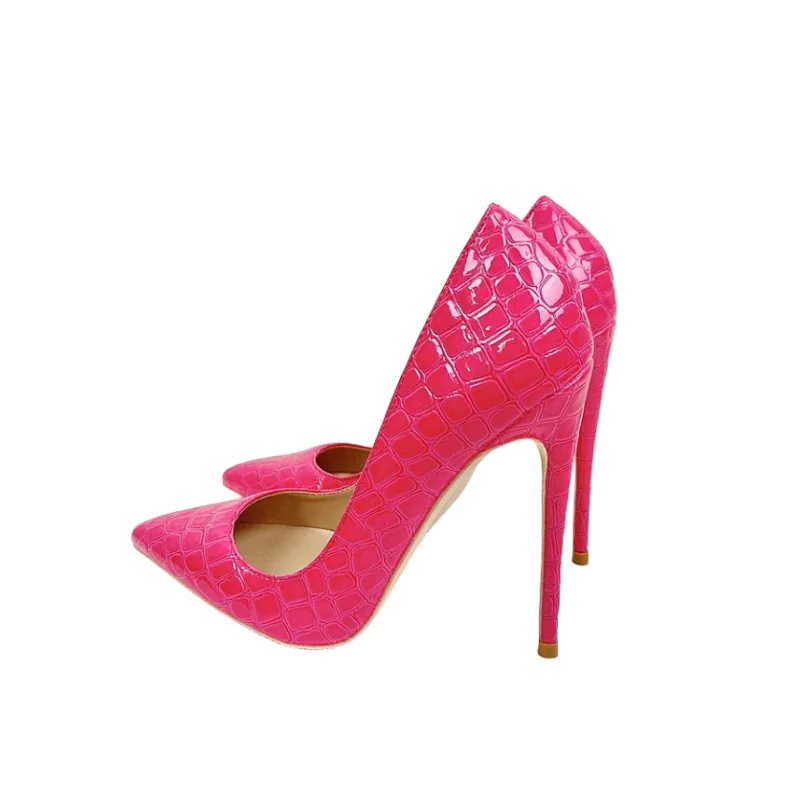 Rose Red Stiletto High Heels Shoes