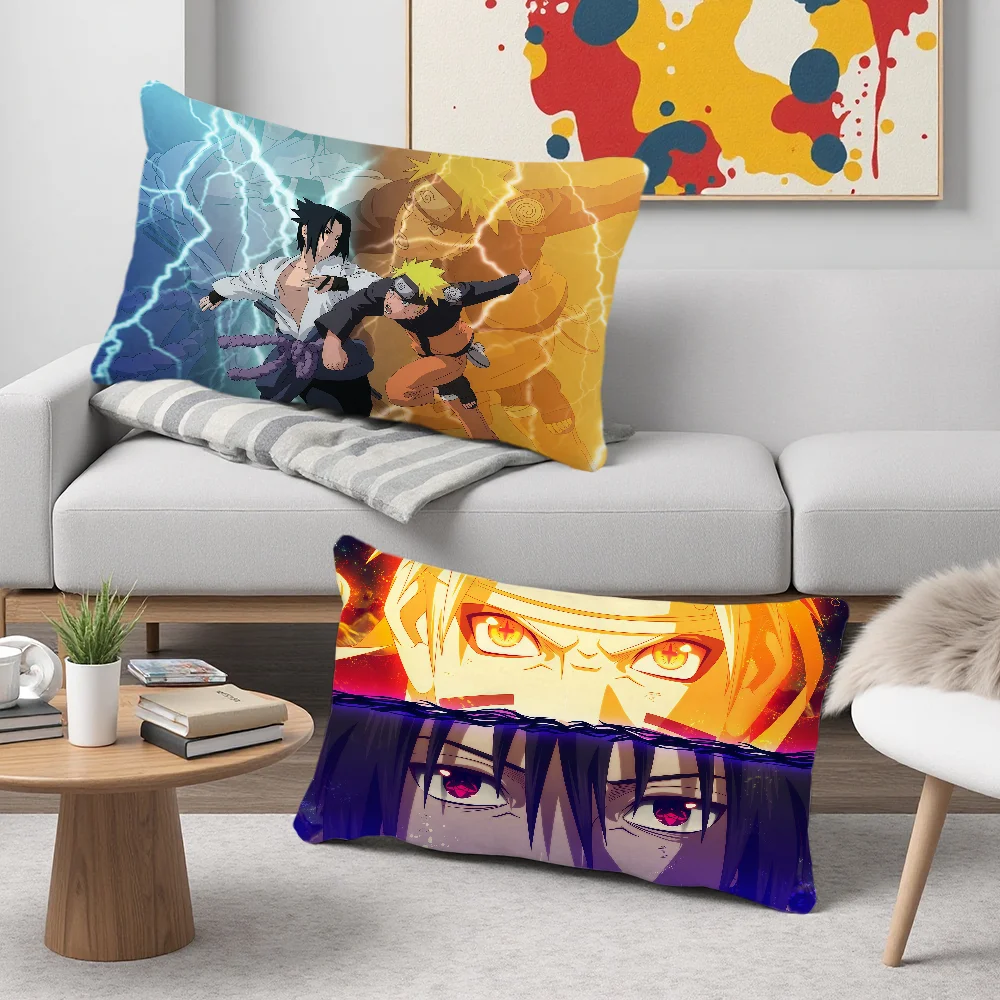 Anime Naruto Decorative Pillowcase - Rectangle Cushion Cover for Sofa, Bedside, or Home Decor
