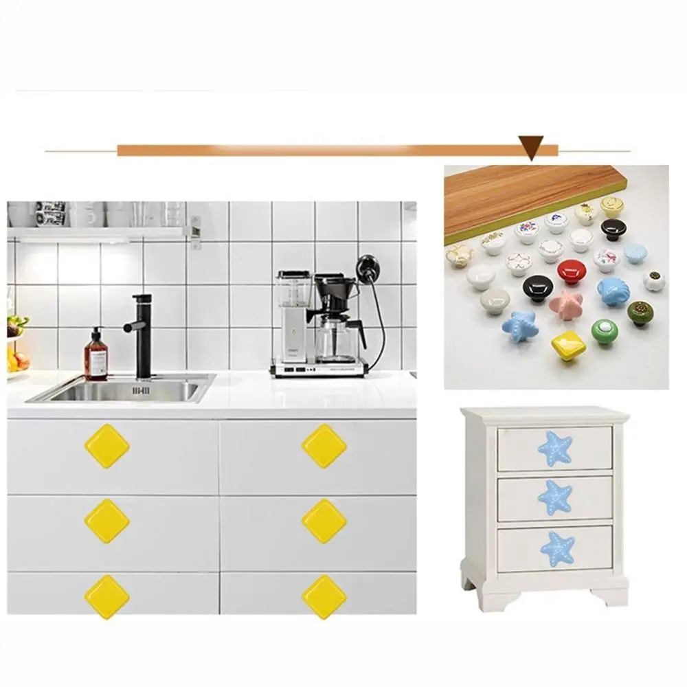 Description Picture 6 of itemRetro Single Hole Ceramic Cabinet Knob Round Vintage Door Pull Handles European Style Drawer Knobs Kitchen