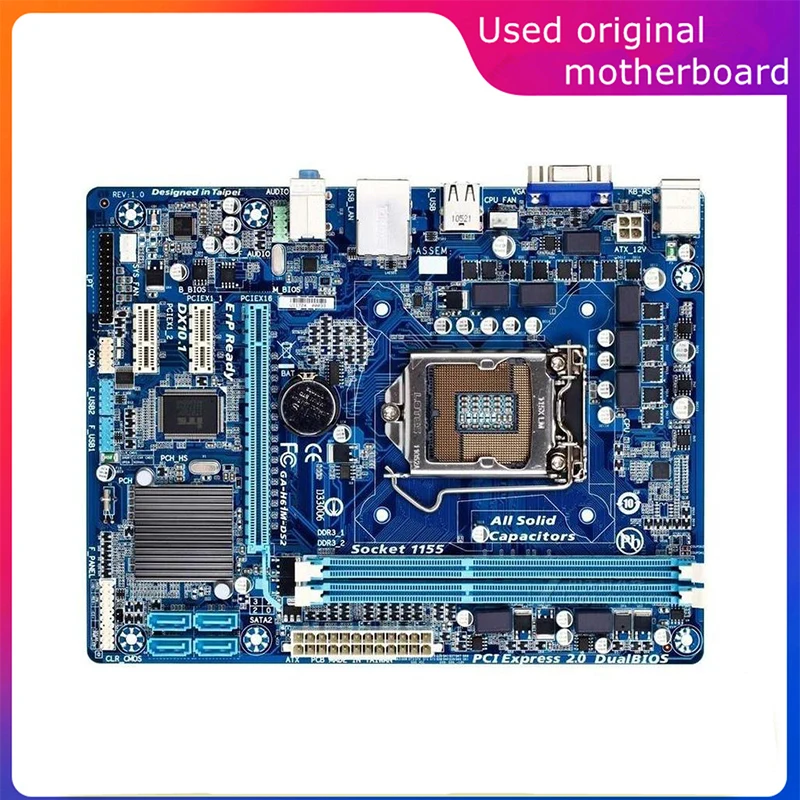 

Used LGA 1155 For Intel H61 GA-H61M-DS2 H61M-DS2 Computer USB2.0 SATA2 Motherboard DDR3 16G Desktop Mainboard