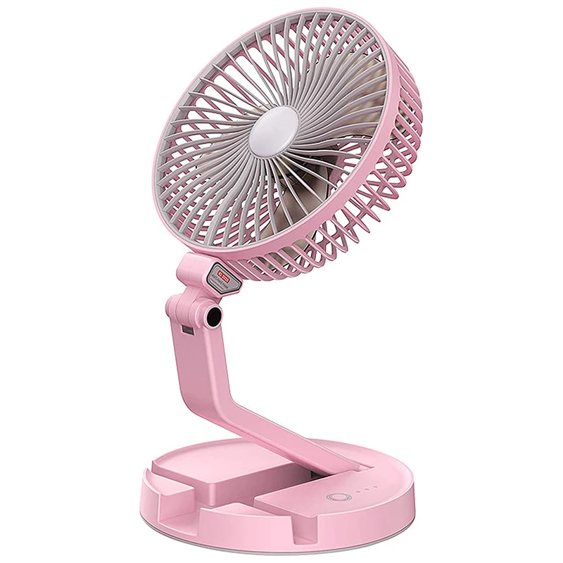 

Mini Folding Fan Table Lamp Phone Holder Portable Desk Fan Wall-Mounted Cooling Electirc Fan 3 Speed Adjustable