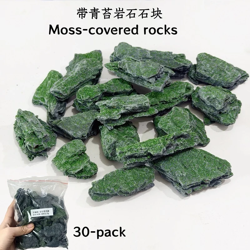 미니어처 모조석 모형, 이끼가 자란 풍경 정원 모래 테이블, 인공 석가마 정원 DIY 장식 재료