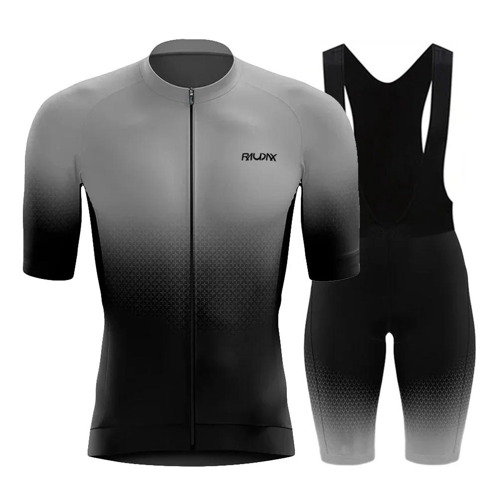 Raudax Summer Cycling Set Man Cycling Jersey Short Sleeve Bicycle Clothing Kit Mtb Bike Wear Triathlon Maillot Ciclismo