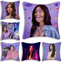 Hot Singer Rodrigos Olivia Sours Pillow Covers Cartoon Sofa Decorative Home Double-sided Printing Cute Cushion Birthday Gift 1