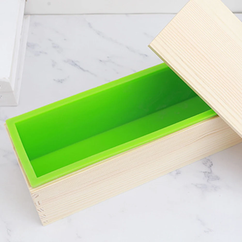 1PC Wood Diy Handmade Soap Silicone Mold Cold Soap Mold Bread Toast Cake