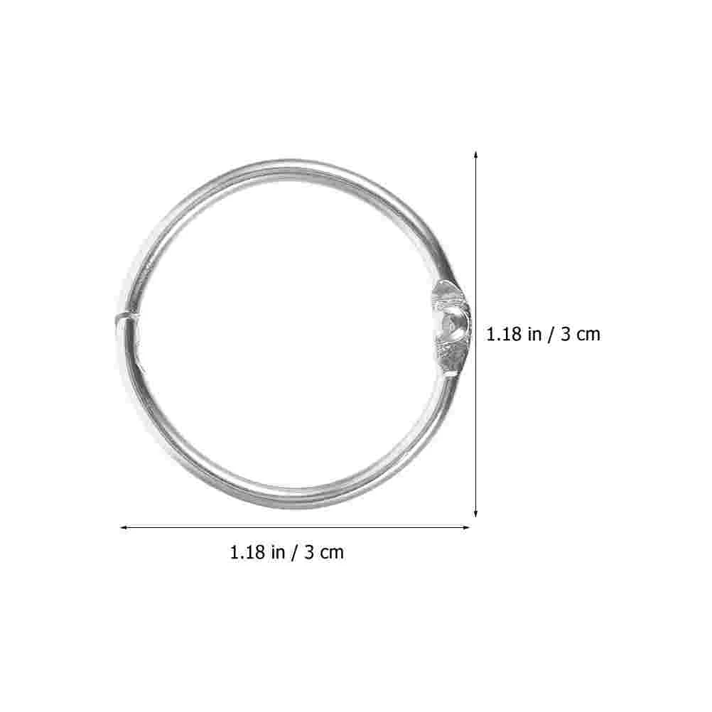 70 Pcs Binder Rings Metal Craft Rings Index Card Supplies Office Binding Combs Spines Storage Leaf Ring Holders Student Tools