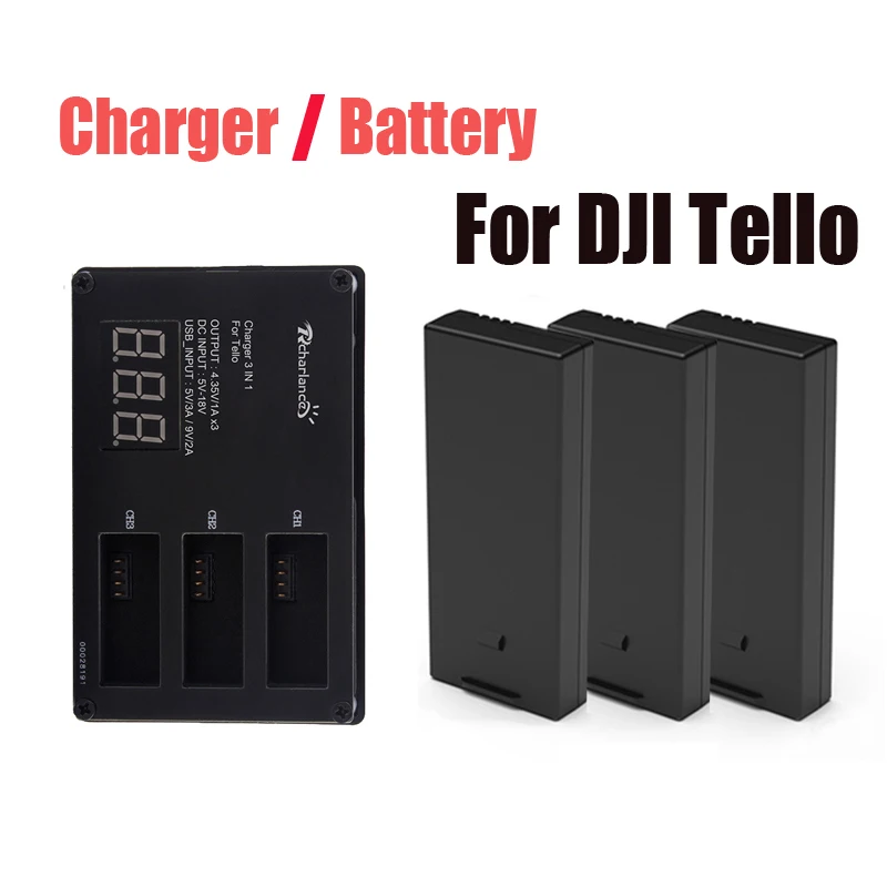 Original DJI Tello battery / Drone Tello Battery Charger Charging For dji hub Tello flight Battery Accessories