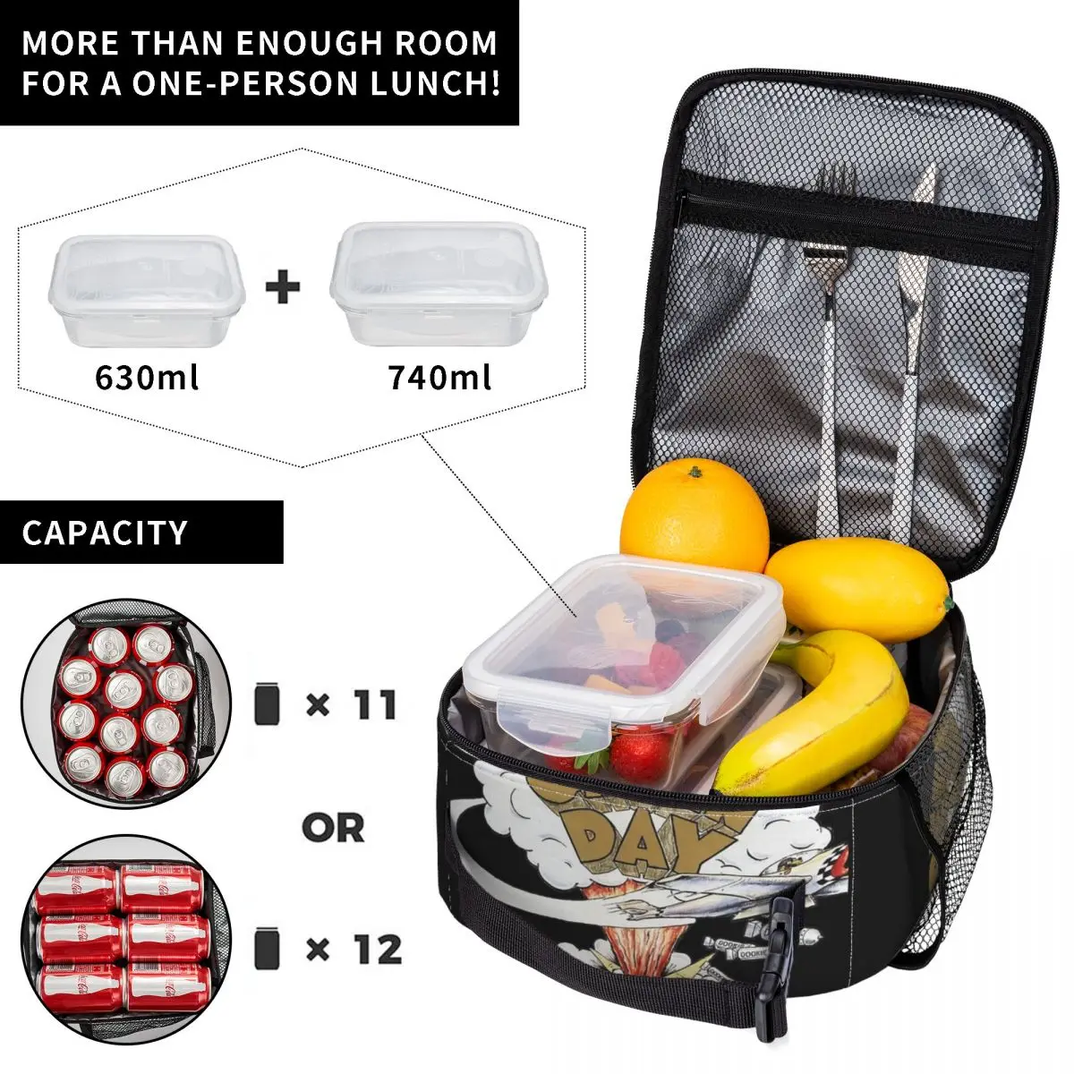 Green Day Rock Band Tour Merch Insulated Lunch Bag For Work Power Pop Food Container Portable Thermal Cooler Bento Box