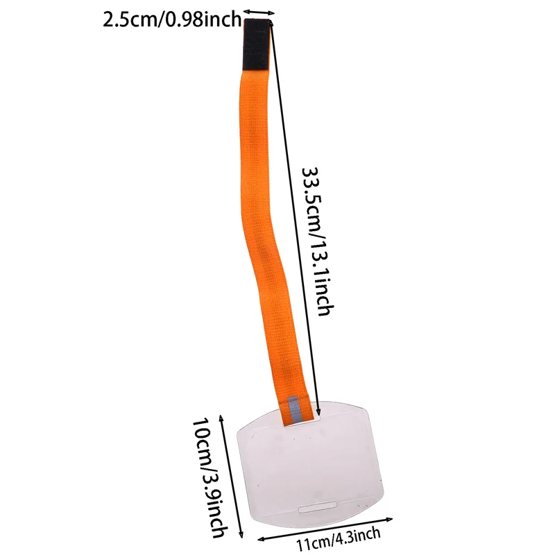 Plastic Card Holder Polyester Reflective Wristband ID Card Holder Arm Adjustable ID Badge Elastic Arm Band Badge