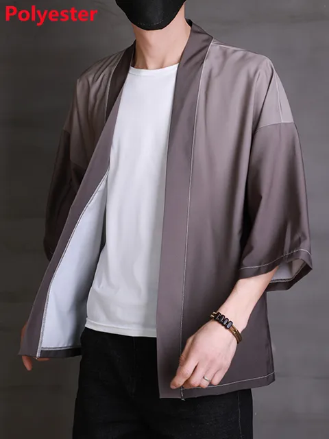 Crane Embroidery Haori Kimono Harajuku Japanese Style Plus Size Men Samurai Costume Yukata Asian Clothes Cardigan Women Jacket coffee