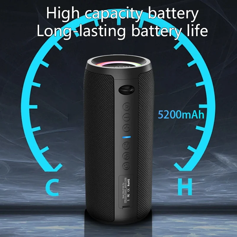 ZEALOT S51 Pro 40W Wireless Speakers portable speaker audio speaker for Outdoor Portable Subwoofer Speaker Waterproof IPX 6 Dual Pairing 5200mAh Battery