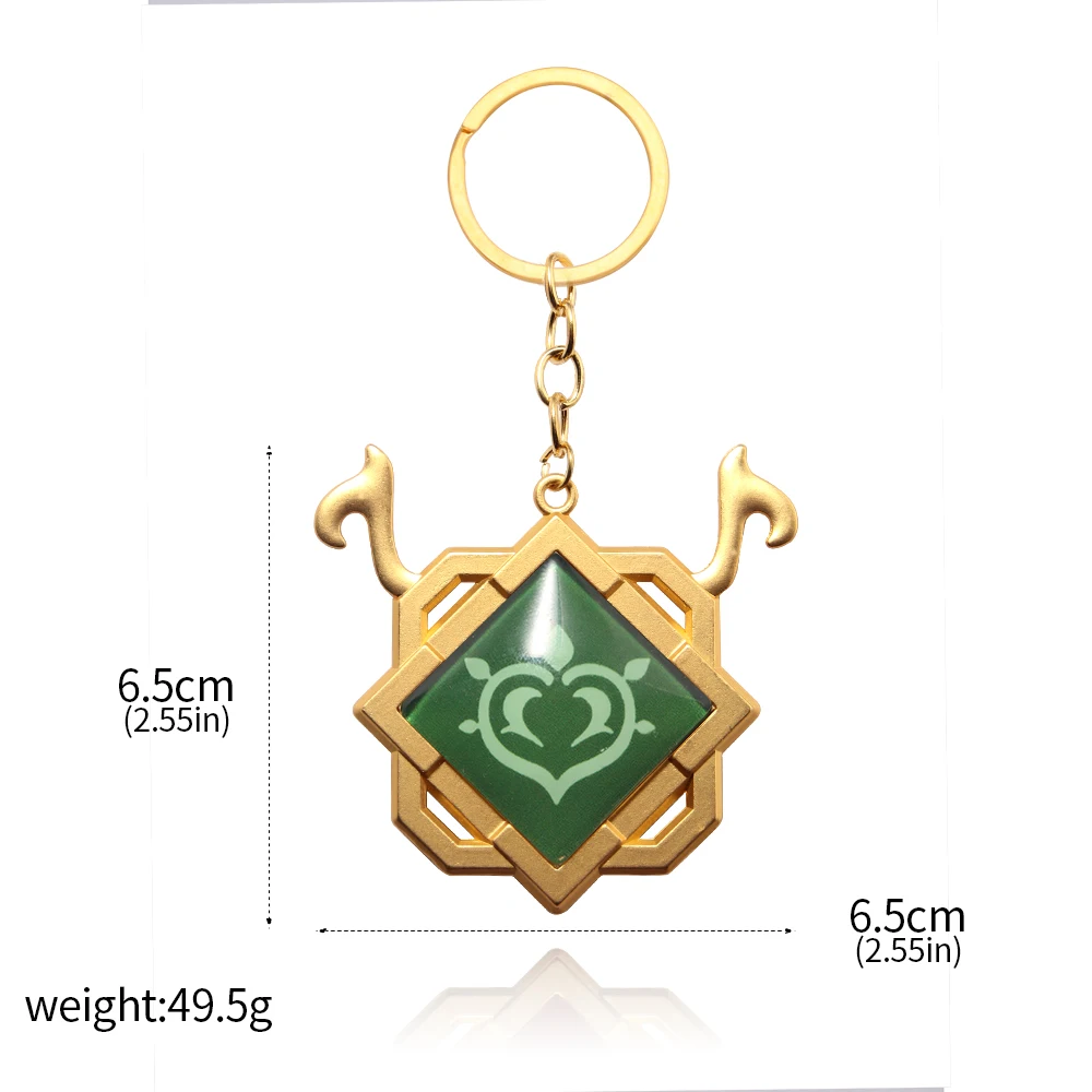 Spiel Genshin Impact Liyue Vision Schlüssel bund Cosplay Zhongli Ninggung Xiao Glas Anhänger Schlüssel ring für Frauen Männer Autozubehör – Detail 1