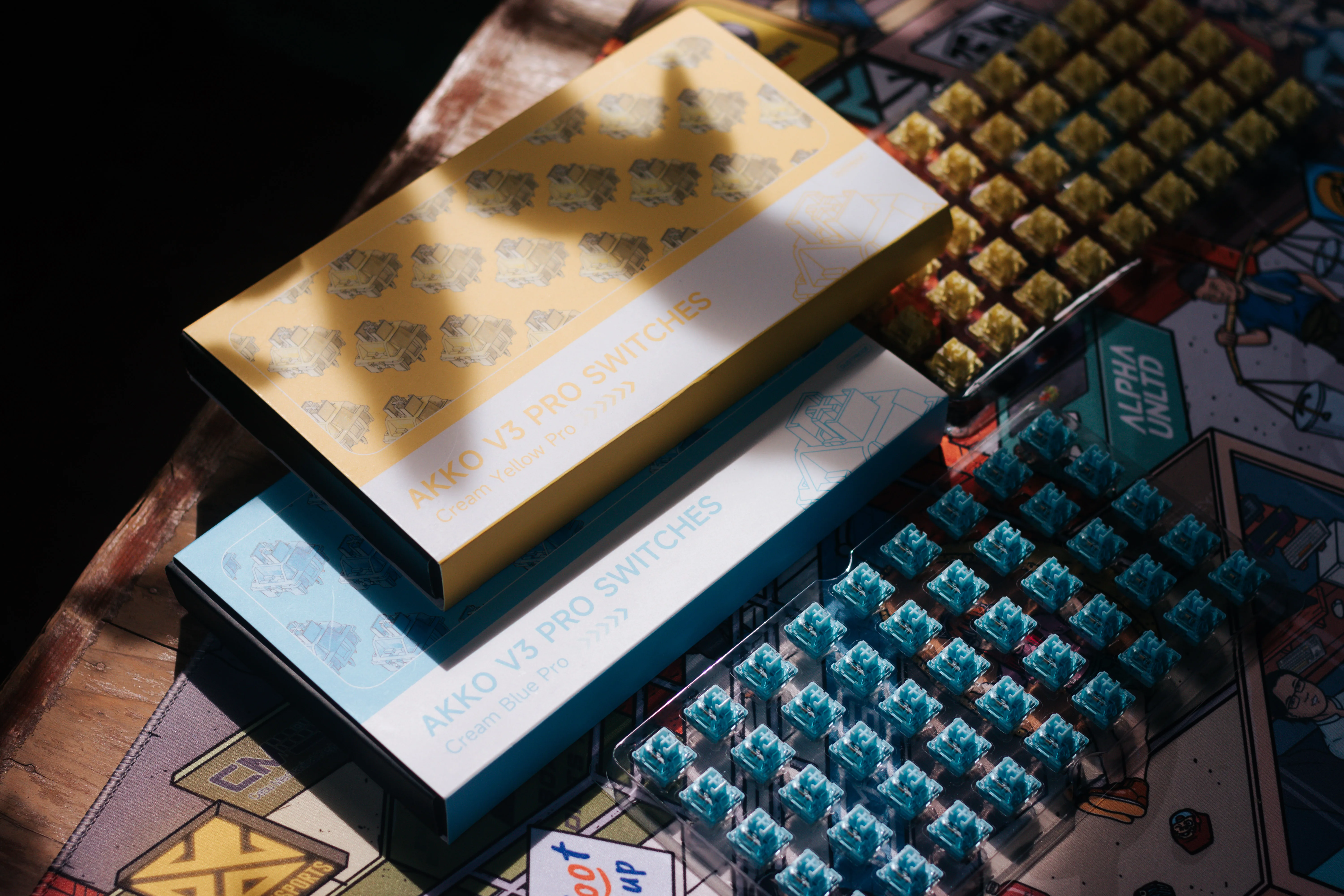 com Teclado Mecânico MX, Amarelo Creme, V3 Pro, 5 Pinos, 50gf, 45 Pcs