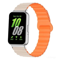 Magnetic Silicone Sports Strap Bracelet - Samsung Galaxy Fit 3 (Starlight orange)
