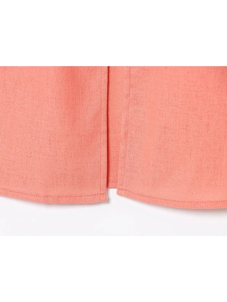 TFMLN 2025 Women A-line Dress Summer New Elegant Square Neck Sleeveless Button Midi Dresses Ladies Commute Wide Sling Dresses