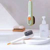 Multifunction Cleaning Shoe Brush Soft Automatic Liquid Shoe Brush Long Handle Clothes Soap Brush With Hook Clean Tool 2