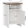Modern Nightstand with Shelf and Barn Door, Set of 2 for Bedroom, Nightstand 3