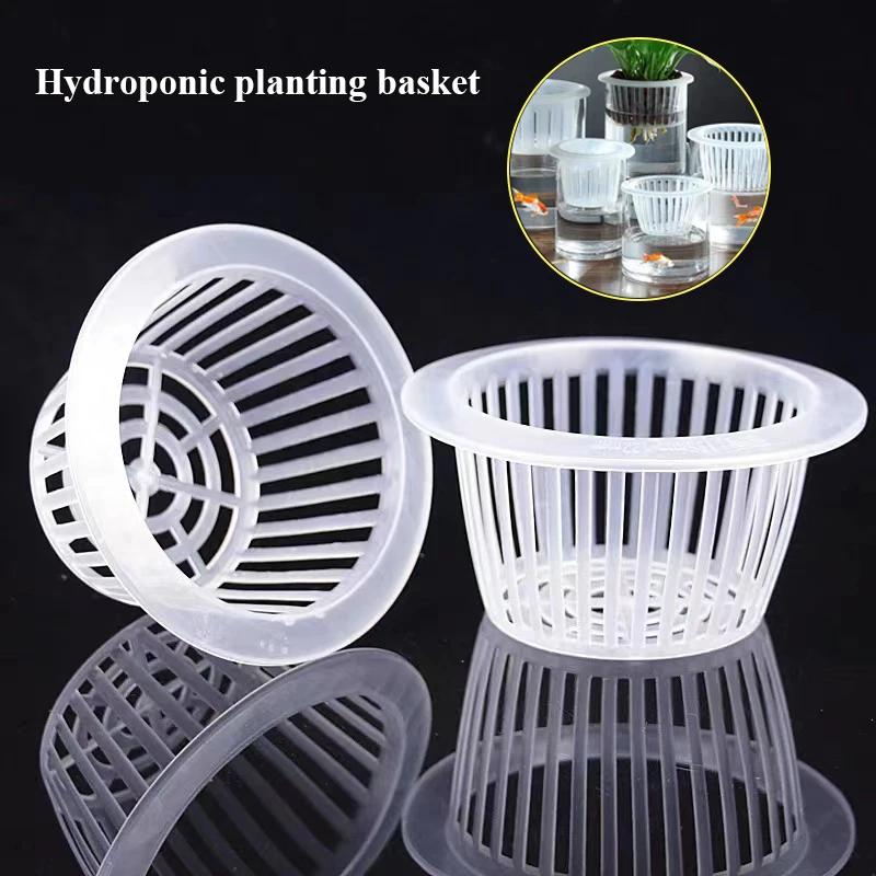5 pcs Hydroponic Planting Basket Air Permeable Seedling Raising Basin Plastic Planting Mesh Pots Garden Vegetable Soilless Grow