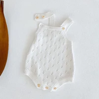 Spring and Autumn style men's and women's baby hollowed out shoulder straps, cotton sweater, knitted sweater, jumpsuit, buttocks 1