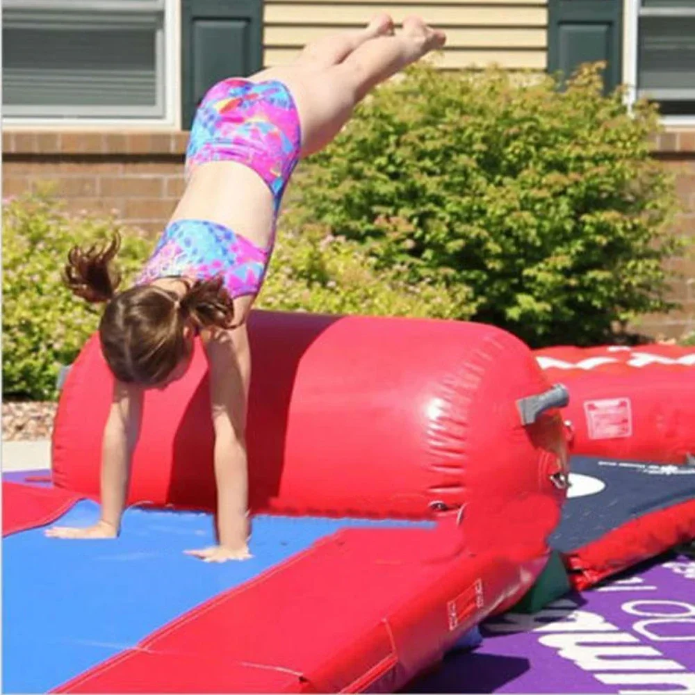 IHOME Air Track Cylinder 100x65/120x90cm Inflatable Gymnastics Exercise Tumbling Yogamat for Kids Training Gym Inverted Backflip