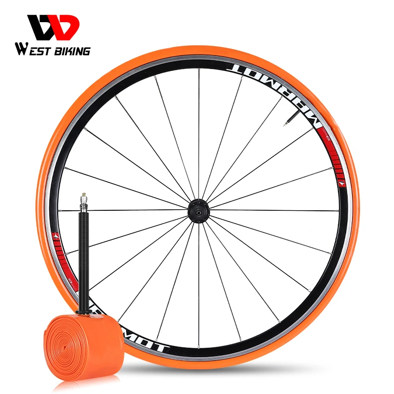 WEST BIKING ТПУ внутренняя труба 700C Сверхлегкая 27G 18 23 25 28C дорожный велосипед пневматическая шина Presta клапан велосипедные аксессуары