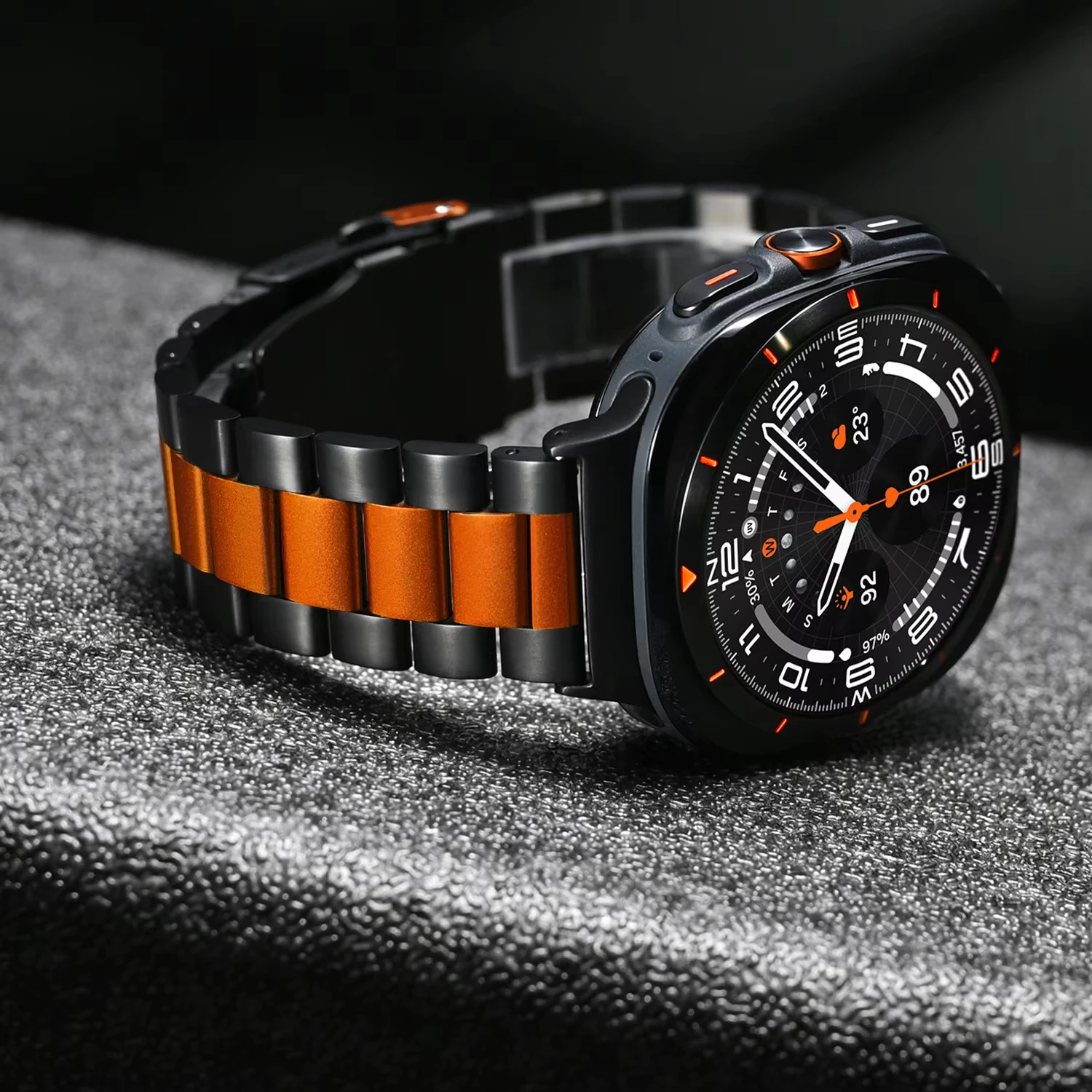 Men's Premium Stainless Steel Business Watch Band - Metal Strap with Elegant Design