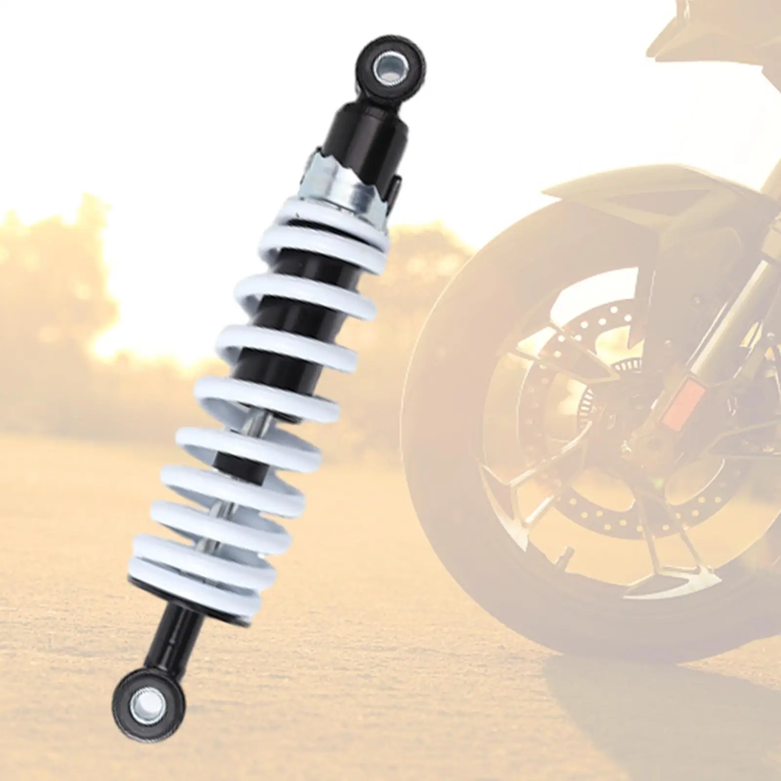 

Generic 380mm Motorcycle Shock Absorber Damping Spring Shock Damper Sturdy Damping Suspension for Scooters Replacement